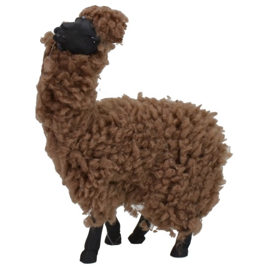 Coppia di alpaca con lana per statue cm 10-12 h altezza