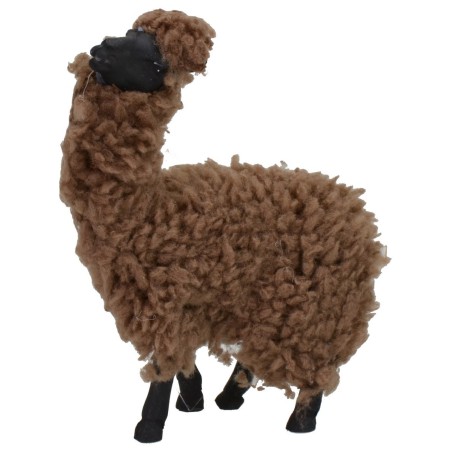 Coppia di alpaca con lana per statue cm 10-12 h altezza