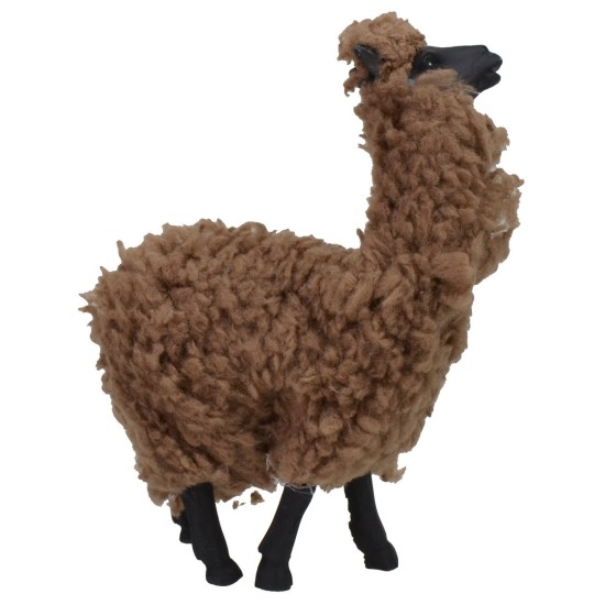 Coppia di alpaca con lana per statue cm 10-12 h altezza