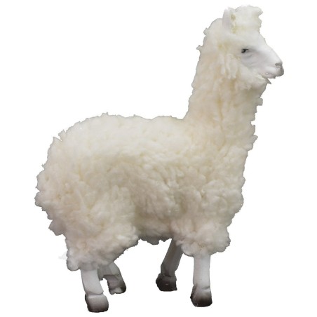 Pareja de alpacas con lana para estatuas de 10-12 cm de altura.