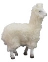 Pair of alpacas with wool for statues cm 10-12 h