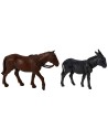 Set caballo y burro serie 6 cm Landi Moranduzzo