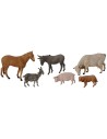 Conjunto de 6 animales serie 6 cm Landi Moranduzzo Mundo Pesebres