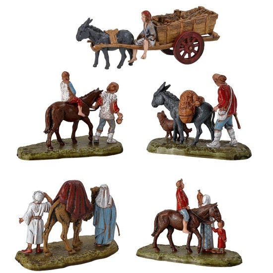 Set de 5 escenas serie cm 6 Landi Moranduzzo Mundo Pesebres