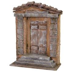Fachada con puerta de 15x6.5x20 cm de altura para estatuas de