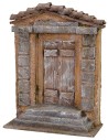 Fachada con puerta de 15x6.5x20 cm de altura para estatuas de
