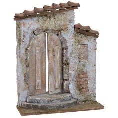 Façade with door 14.5x5.5x19 cm h for 8-10 cm statues