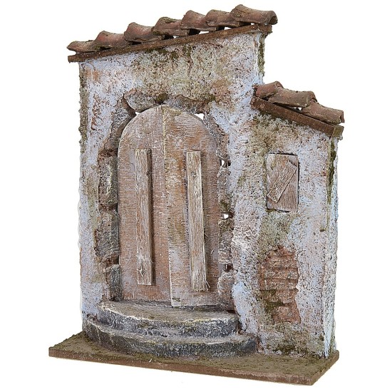 Fachada con puerta de 14,5x5,5x19 cm de altura para estatuas de