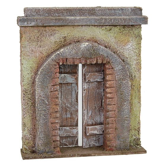 Fachada con arco y puerta de 14,5x3,5x17,5 cm de altura para