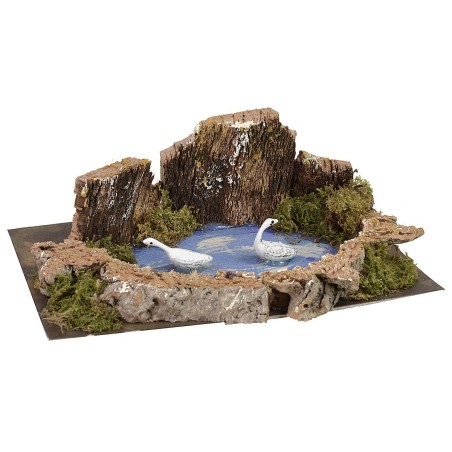 Laghetto con cigni cm 15x10x5 h statue, cigni, consigliato