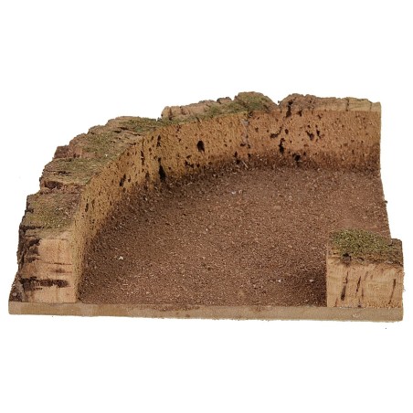 Curva para carretera modular de corcho de 12x12x3 cm, carretera