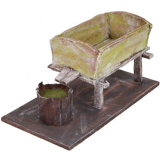 Vasca per pigiatura uva cm 18x9x8,5 h per statue 12 cm statue