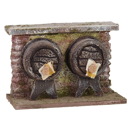 Muro con botti cm 12x5,5x8 h botti, statue, muro, altezza