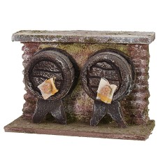 Muro con barriles cm 12x5,5x8 h barriles, estatuas, muro, altura 2