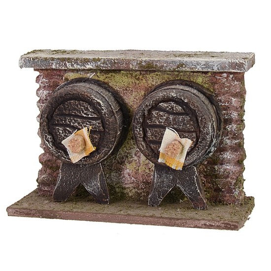 Muro con botti cm 12x5,5x8 h botti, statue, muro, altezza