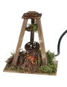 Bivouac with chestnuts and firelight with working flame cm