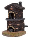Horno semicircular con fuego funcionando de 8,5x7x12,5 cm h