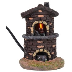 Semicircular oven with working fire, dimensions 8.5x7x12.5 cm h