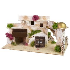 Villaggio arabo con semiarco cm 28x15x15 h altezza, statue 2