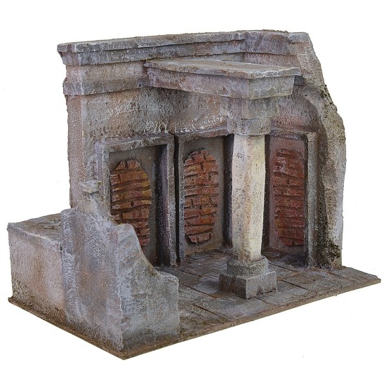 Judgment and scourging of Christ at the forum with setting