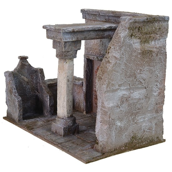 Judgment and scourging of Christ at the forum with setting