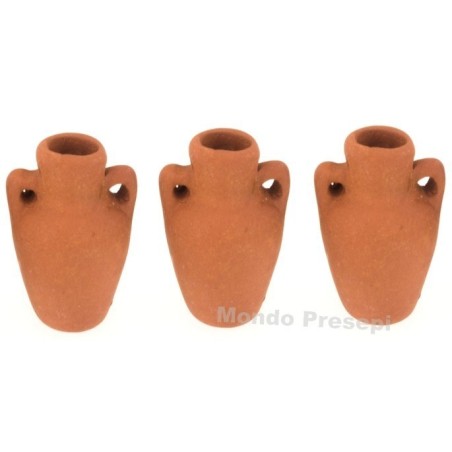 Set 3 anfore cm 2,5 h. Mondo Presepi