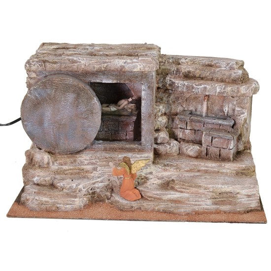 Sepolcro con fontana 39x29x25 h altezza, statue, fontana