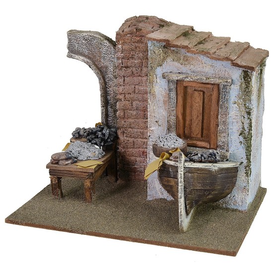 Ambientazione del pescivendolo cm 24x17,5x20 h