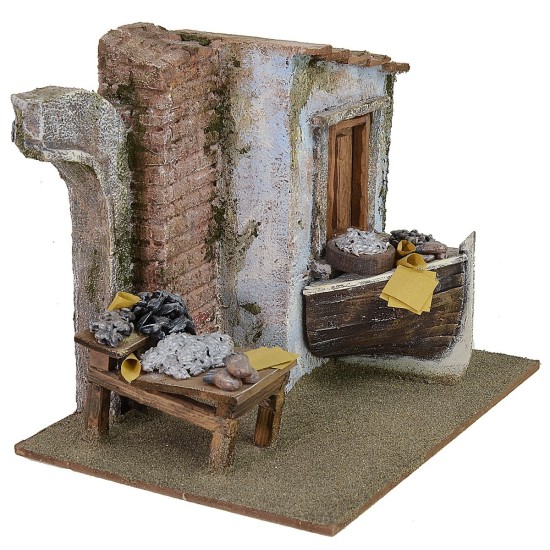 Ambientazione del pescivendolo cm 24x17,5x20 h