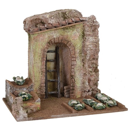 Campo con coliflores de 24x17,5x21 cm de altura, poliestireno.