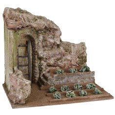 Campo con insalata cm 24x17,5x21 h altezza, legno, insalata 2