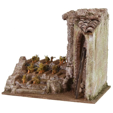 Campo con carote cm 24x18x21,5 h altezza, polistirene, statue