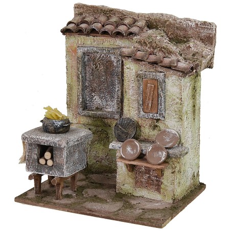 Ambientazione maccheronaio cm 18x15x21 h altezza, statue