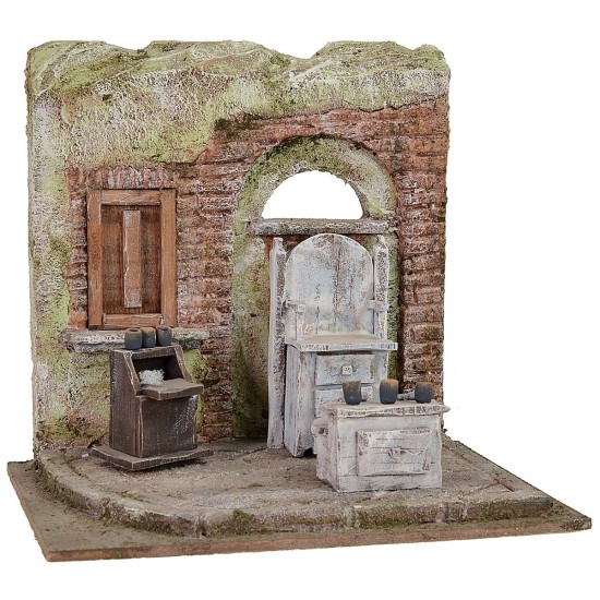 Ambientazione lustrascarpe cm 24,5x17,5x22 h