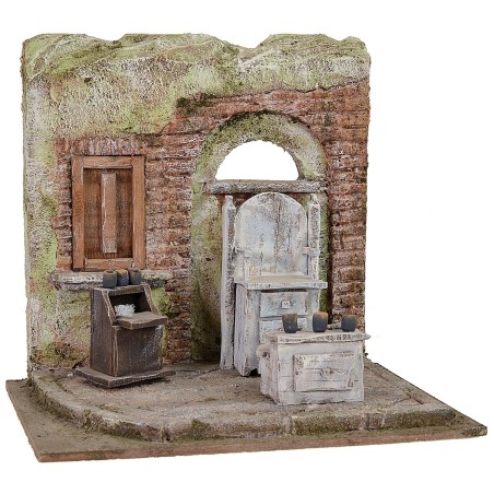 Ambientazione lustrascarpe cm 24,5x17,5x22 h