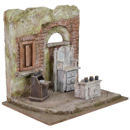 Ambientazione lustrascarpe cm 24,5x17,5x22 h