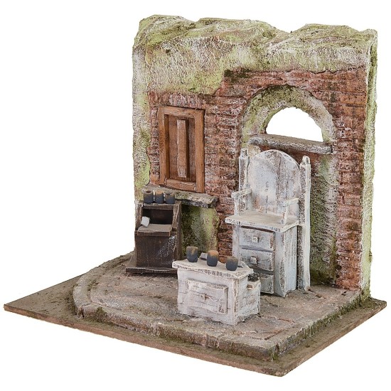 Ambientazione lustrascarpe cm 24,5x17,5x22 h