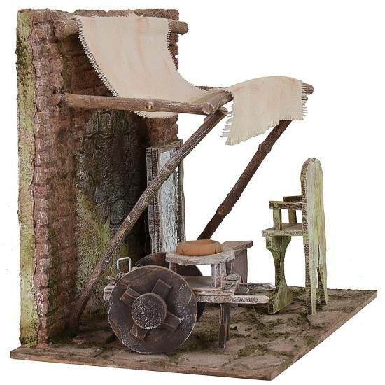 Ambientación para barbero cm 24x17,5x22 h altura, madera