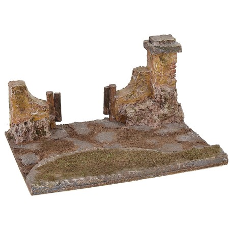 Strada con passaggio per presepe componibile cm 14,5X10X1 h