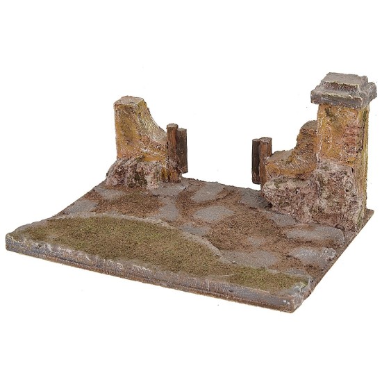 Strada con passaggio per presepe componibile cm 14,5X10X1 h
