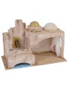 Capanna Palestinese con ponte e fontana cm 29x15x18,5 h