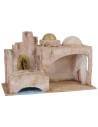 Palestinian hut with bridge and fountain cm 29x15x18,5 h