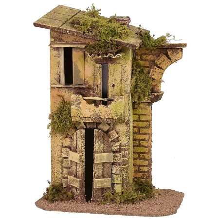 Casa con rudere di arco cm 17x12,5x24 h