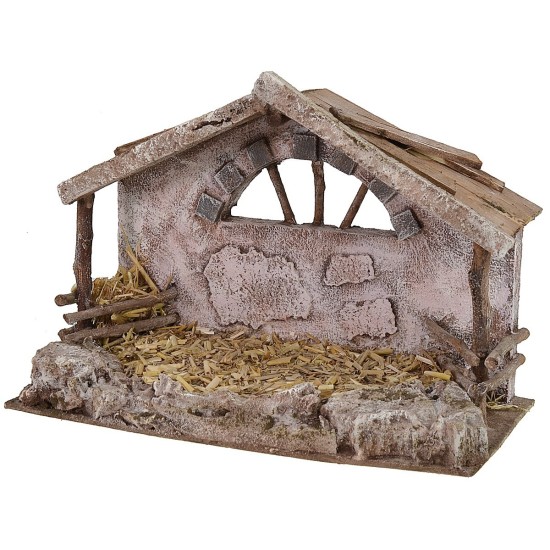 Capanna con mangiatoia cm 29x15x22 h altezza, legno, sono