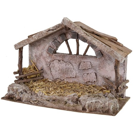 Capanna con mangiatoia cm 29x15x22 h altezza, legno, sono