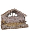 Cabaña con pesebre de 29x15x22 cm h