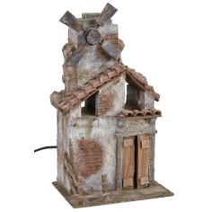 Molino de viento en funcionamiento de 19,5x14,5x36,5 cm de altura, molino. 2