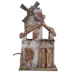 Mulino a vento funzionante cm 19,5x14,5x36,5 h altezza, mulino