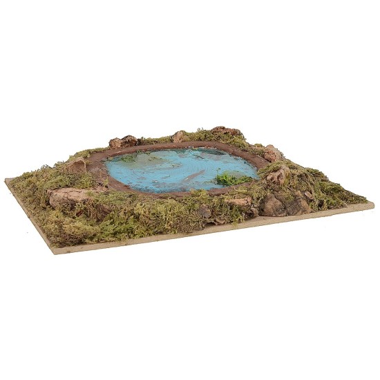 Circular pond with resin water depth effect cm