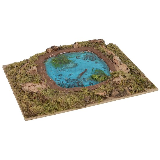 Circular pond with resin water depth effect cm 20x14x2 h